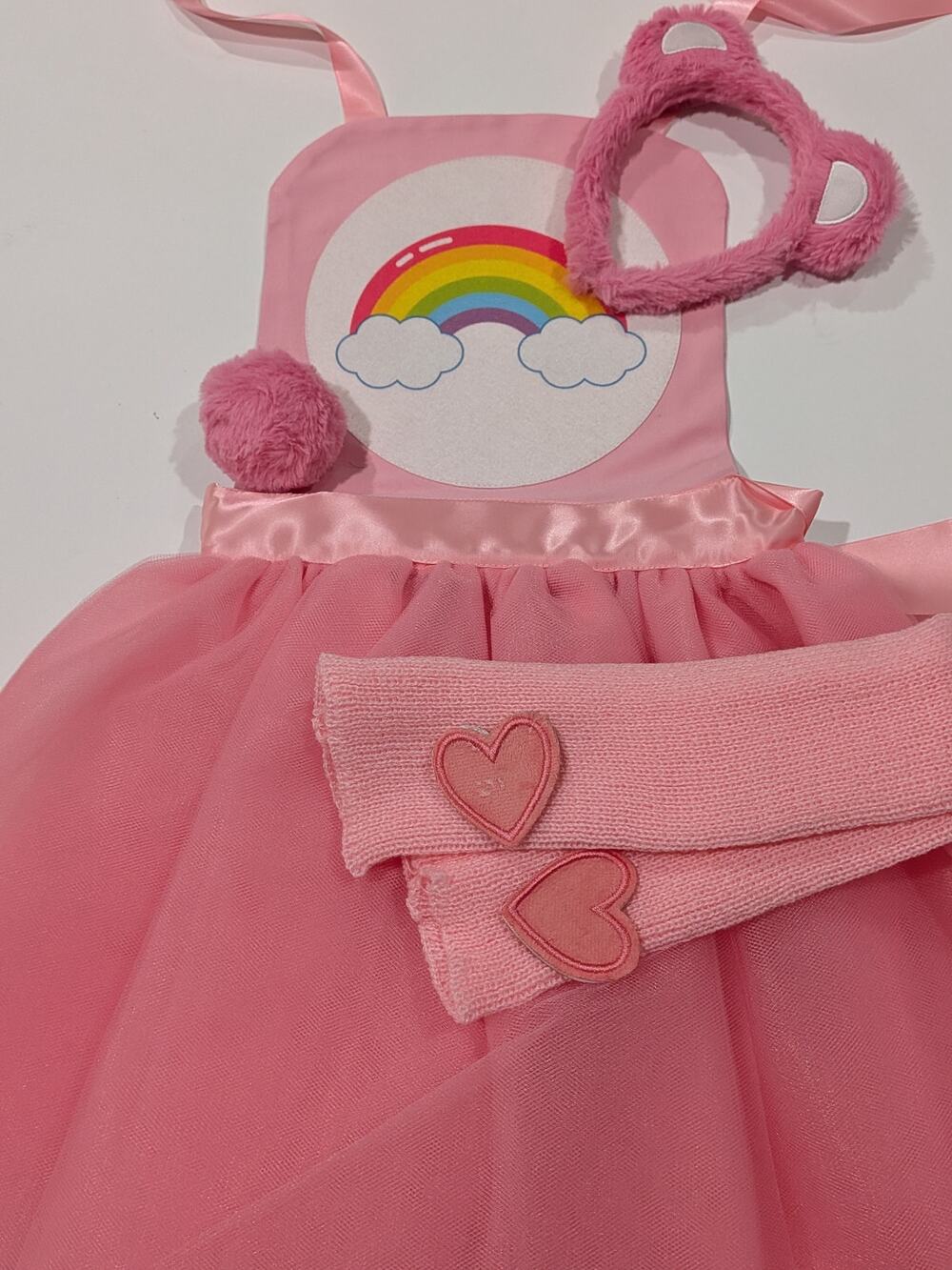 New 5 pc Jr teen child tutu adult apron care bear HANDMADE leg warmers headband